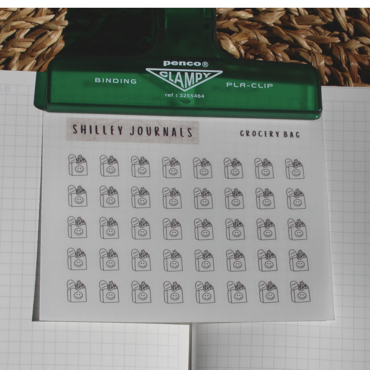 Grocery Bag Icon Stickers