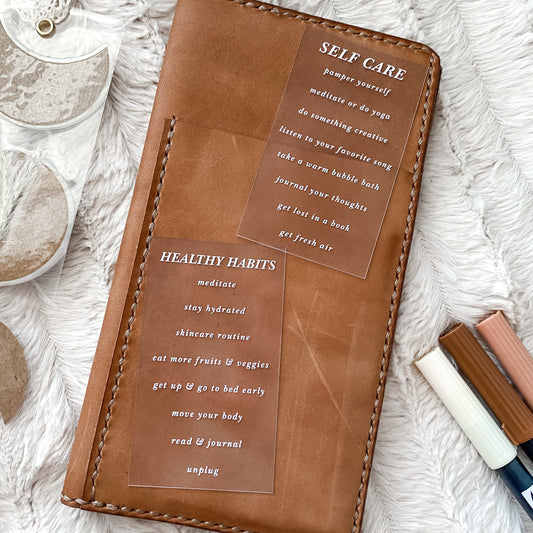 Planner Card Set- HEALTHY HABITS & SELF CARE